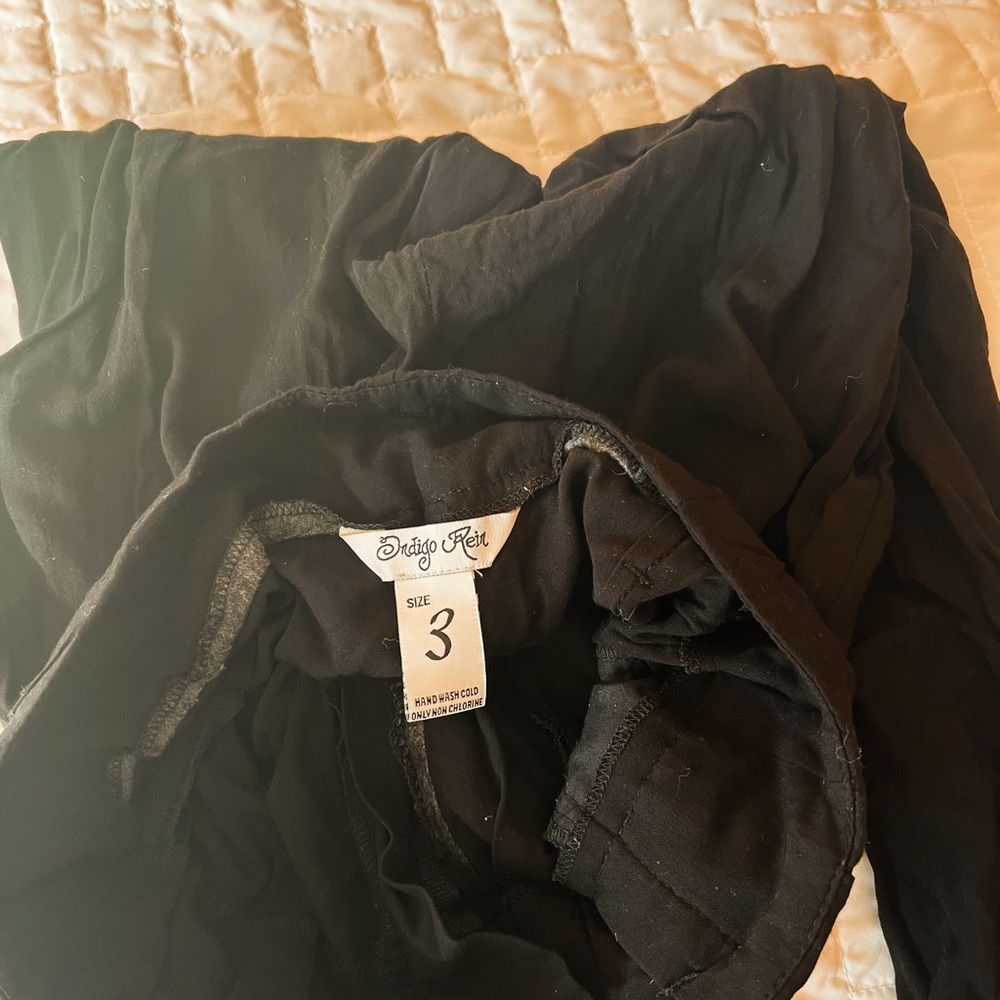 Indigo Rein Black Paper Bag Pants Size 3 - Picture 5 of 5